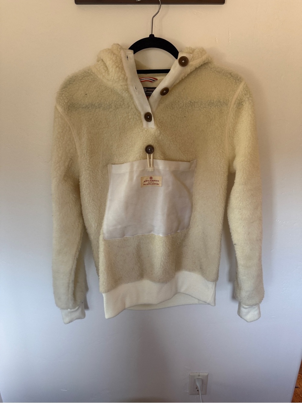 Cream Sherpa Zip-Up Hoodie
